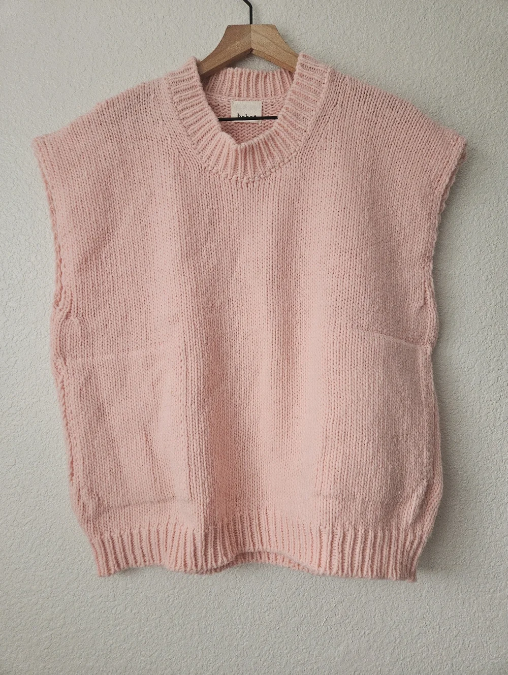 babaa wool pink vest